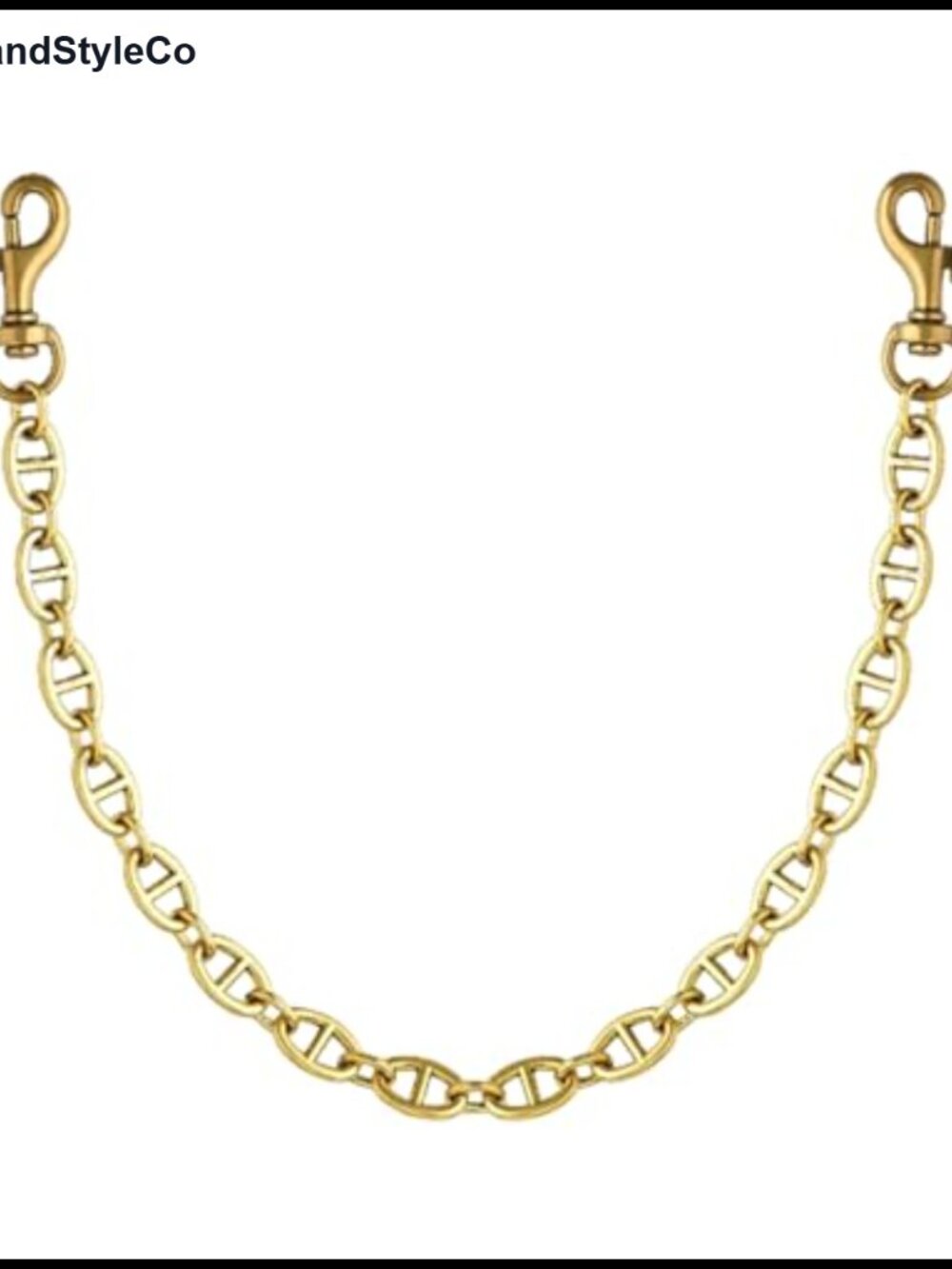 Gold Metal Alloy Purse Chain Charm 17.32in Bag Accessory for Handbags